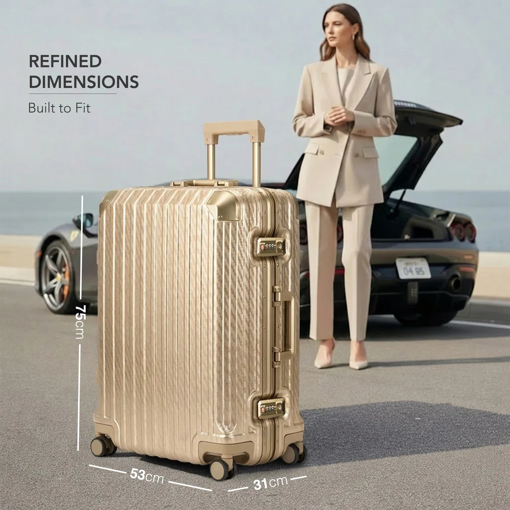 LUGG Solo Explorer 28" Hard Shell Suitcase 75x52x31cm 5yr Warranty Gold - Image 8
