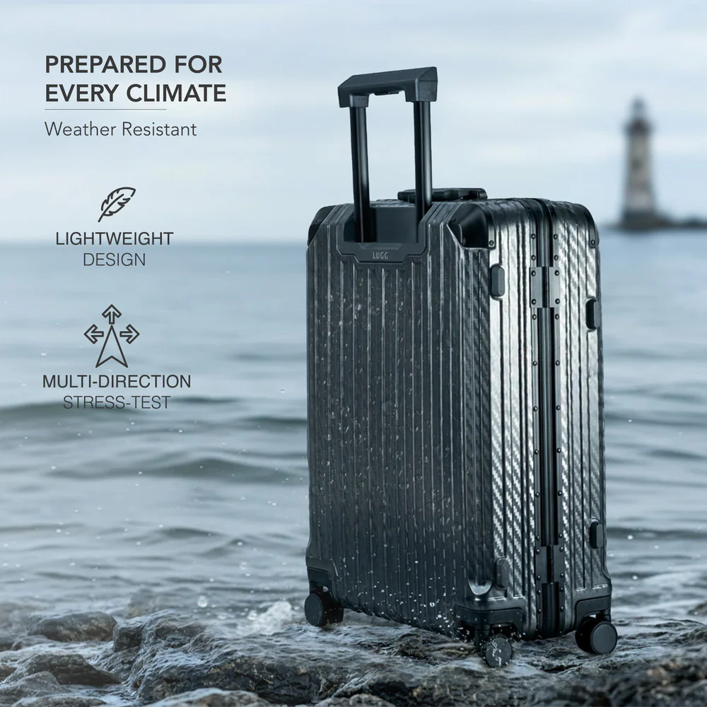 LUGG Solo Explorer 28" Hard Shell Suitcase 75x52x31cm 5yr Warranty Grey - Image 5