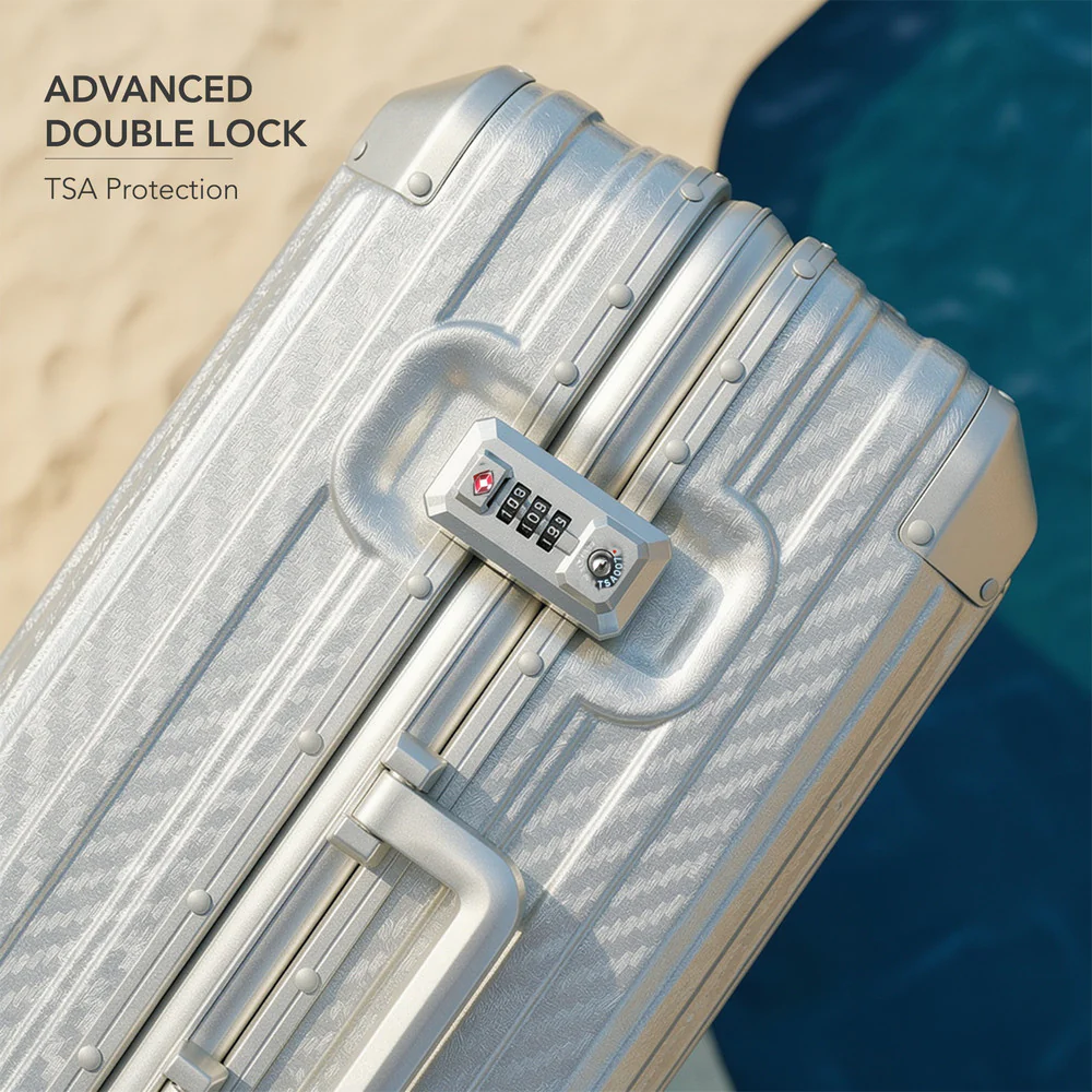 LUGG Solo Explorer 28" Hard Shell Suitcase 75x52x31cm 5yr Warranty Metallic Silver - Image 6