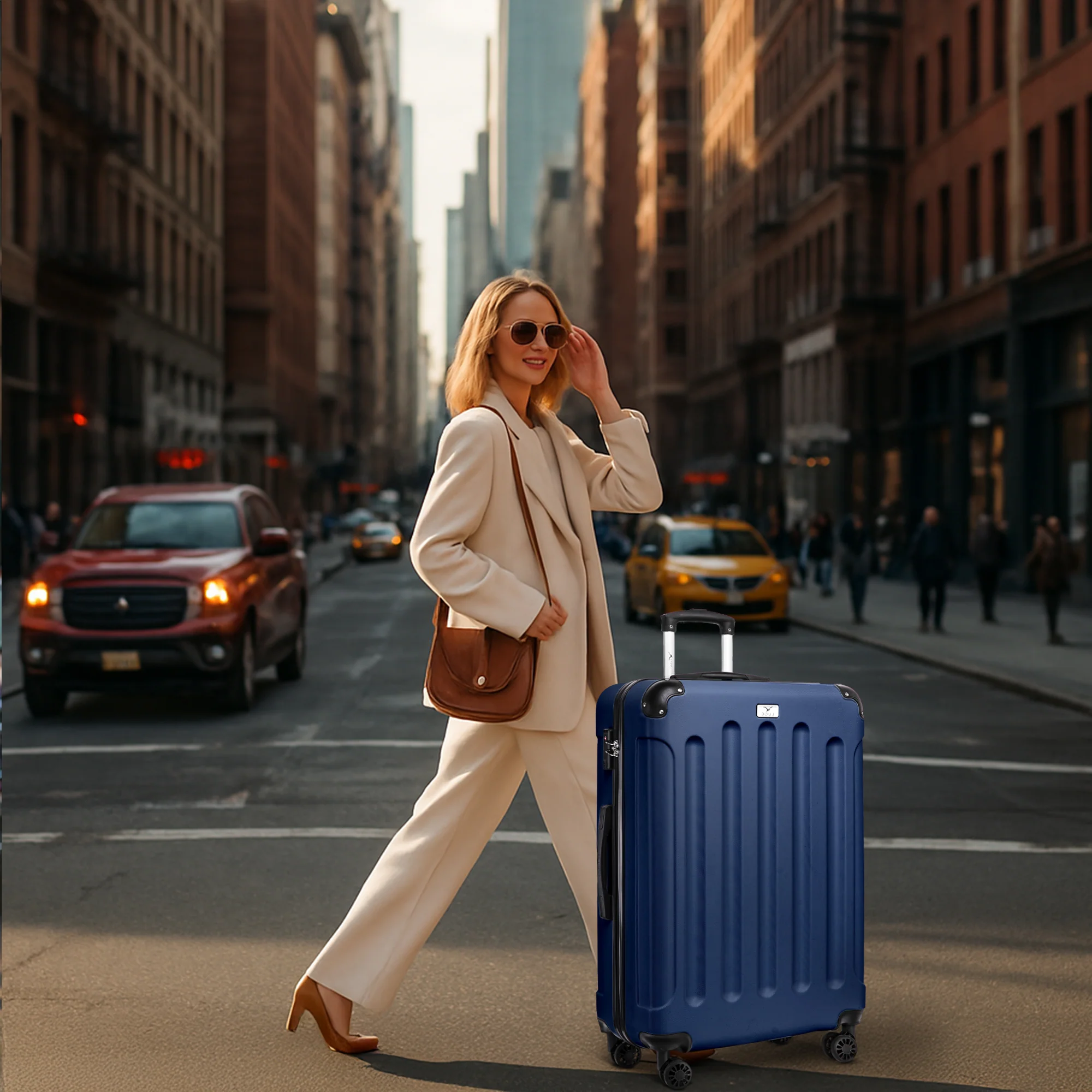 LUGG Skywander 28” Lightweight Luggage - 77cm x 50cm x 29cm - Strong & Lightweight with Secure TSA Lock, Smooth 360° Wheels & Resilient Handle- Midnight Blue - Image 6