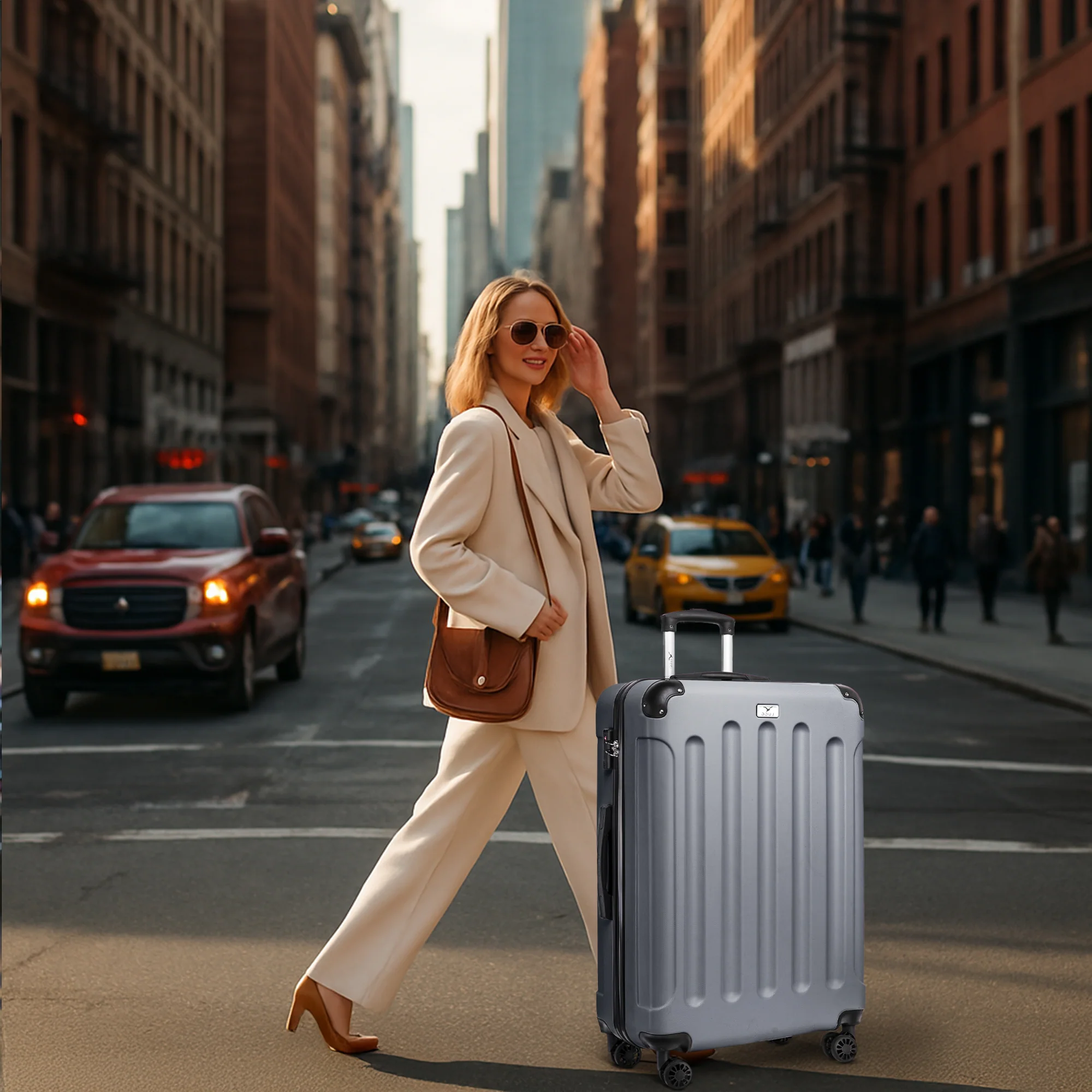 LUGG Skywander 28” Lightweight Luggage - 77cm x 50cm x 29cm - Strong & Lightweight with Secure TSA Lock, Smooth 360° Wheels & Resilient Handle- Silver - Image 6
