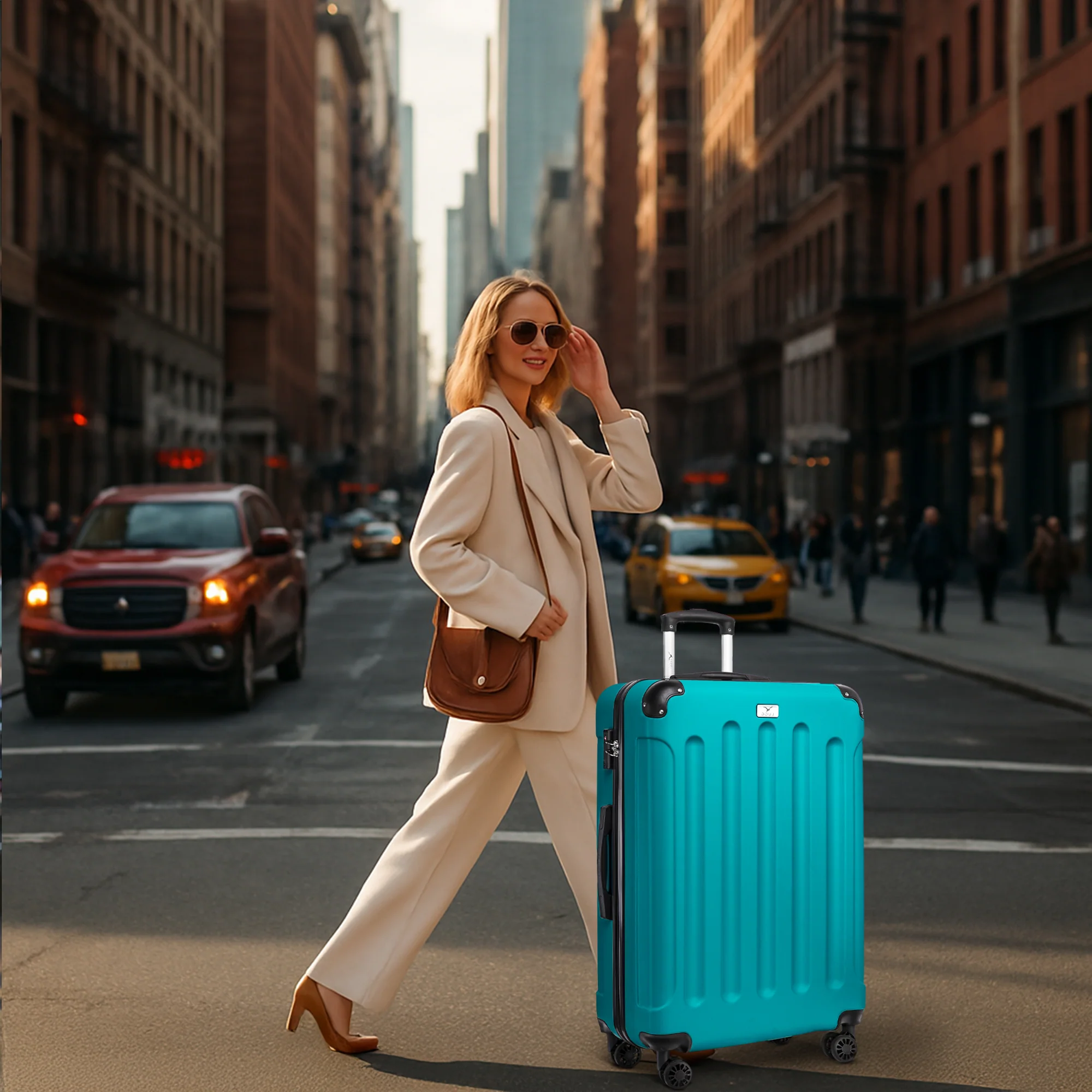 LUGG Skywander 28” Lightweight Luggage - 77cm x 50cm x 29cm - Strong & Lightweight with Secure TSA Lock, Smooth 360° Wheels & Resilient Handle- Teal - Image 6