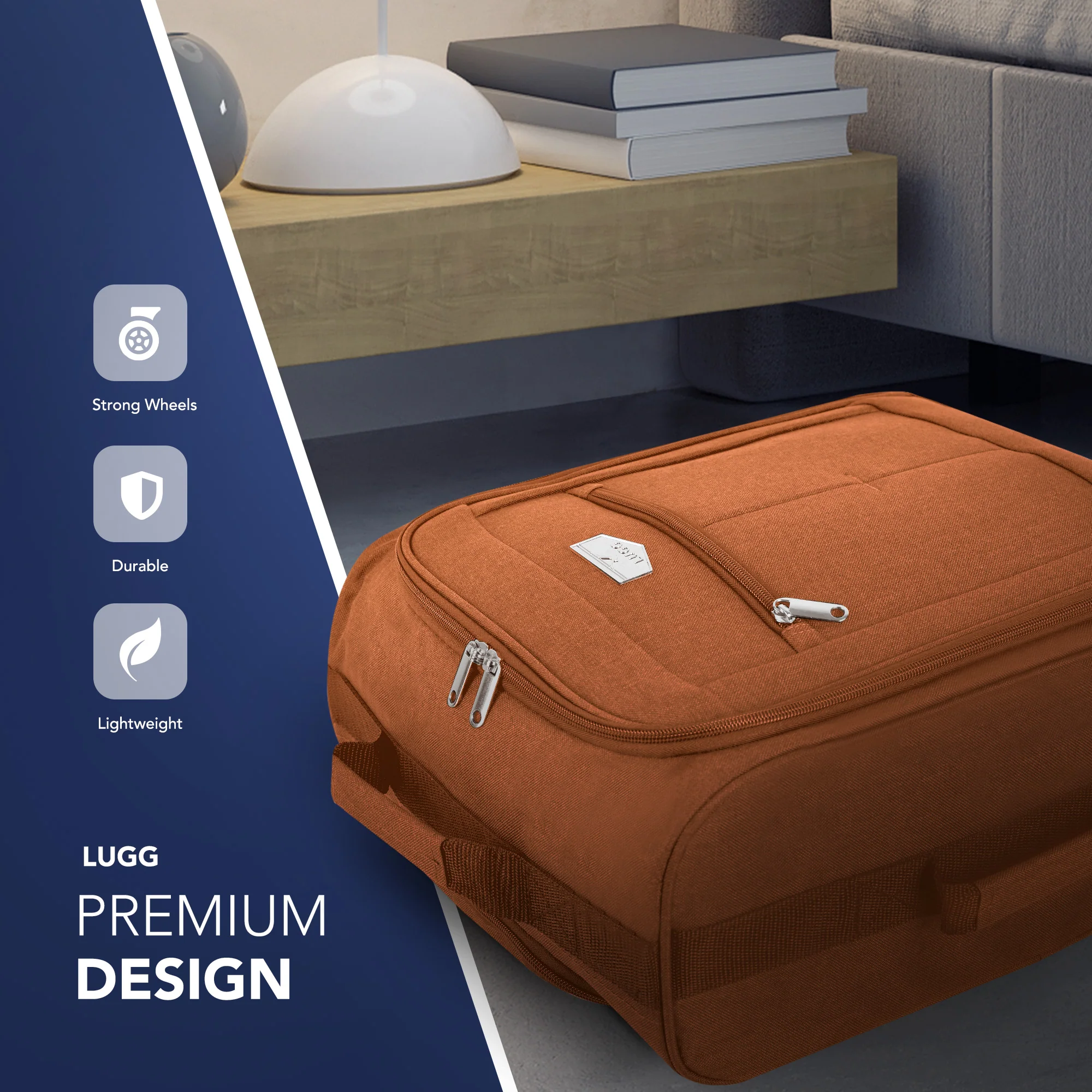 Soft Cabin Bag for EasyJet Overhead Locker - Orange( 56 x 45 x 25cm) - Image 3