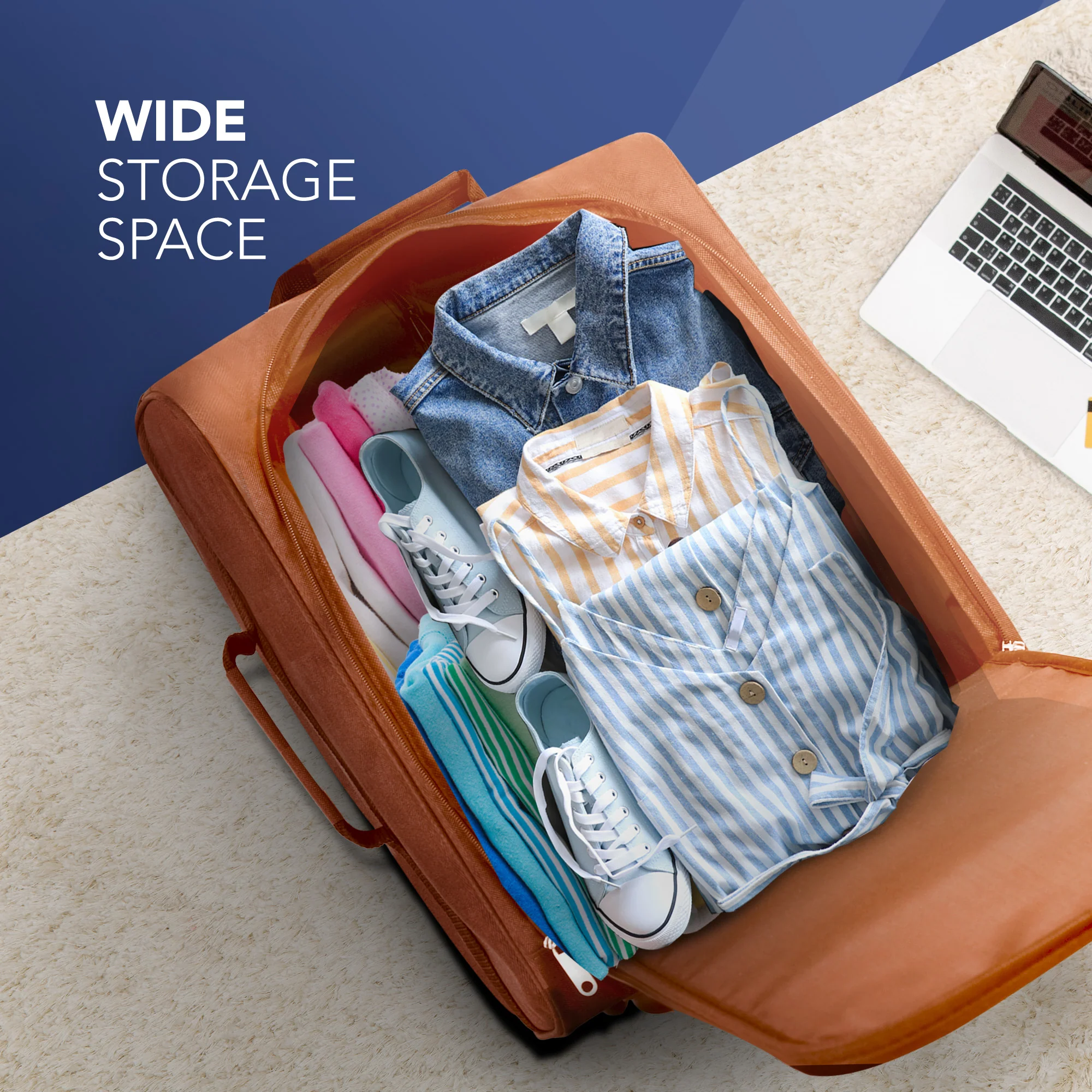 Soft Cabin Bag for EasyJet Overhead Locker - Orange( 56 x 45 x 25cm) - Image 4