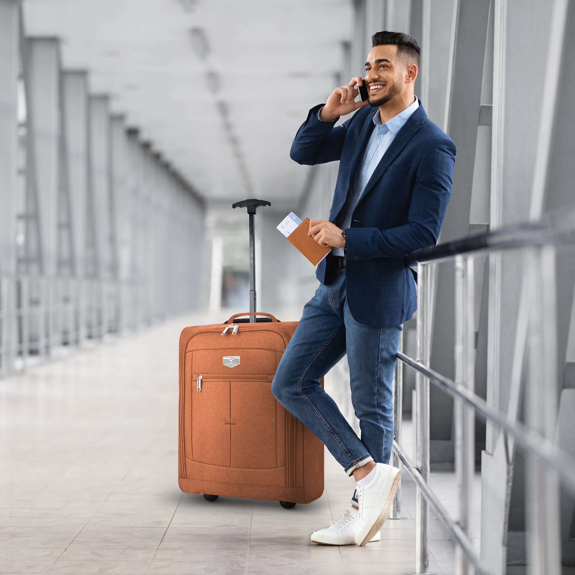 Soft Cabin Bag for EasyJet Overhead Locker - Orange( 56 x 45 x 25cm) - Image 7