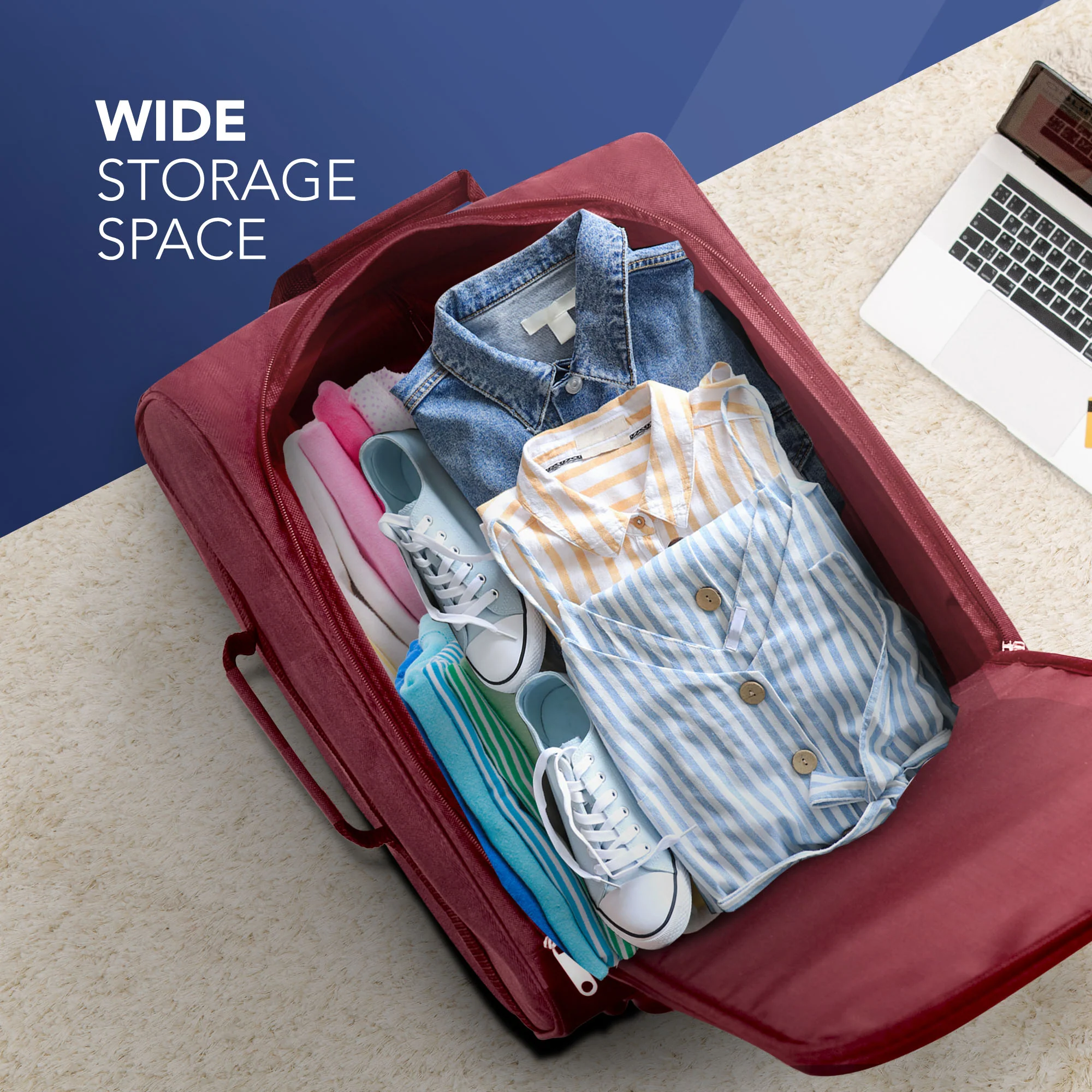 Soft Cabin Bag for EasyJet Overhead Locker - Red ( 56 x 45 x 25cm) - Image 4