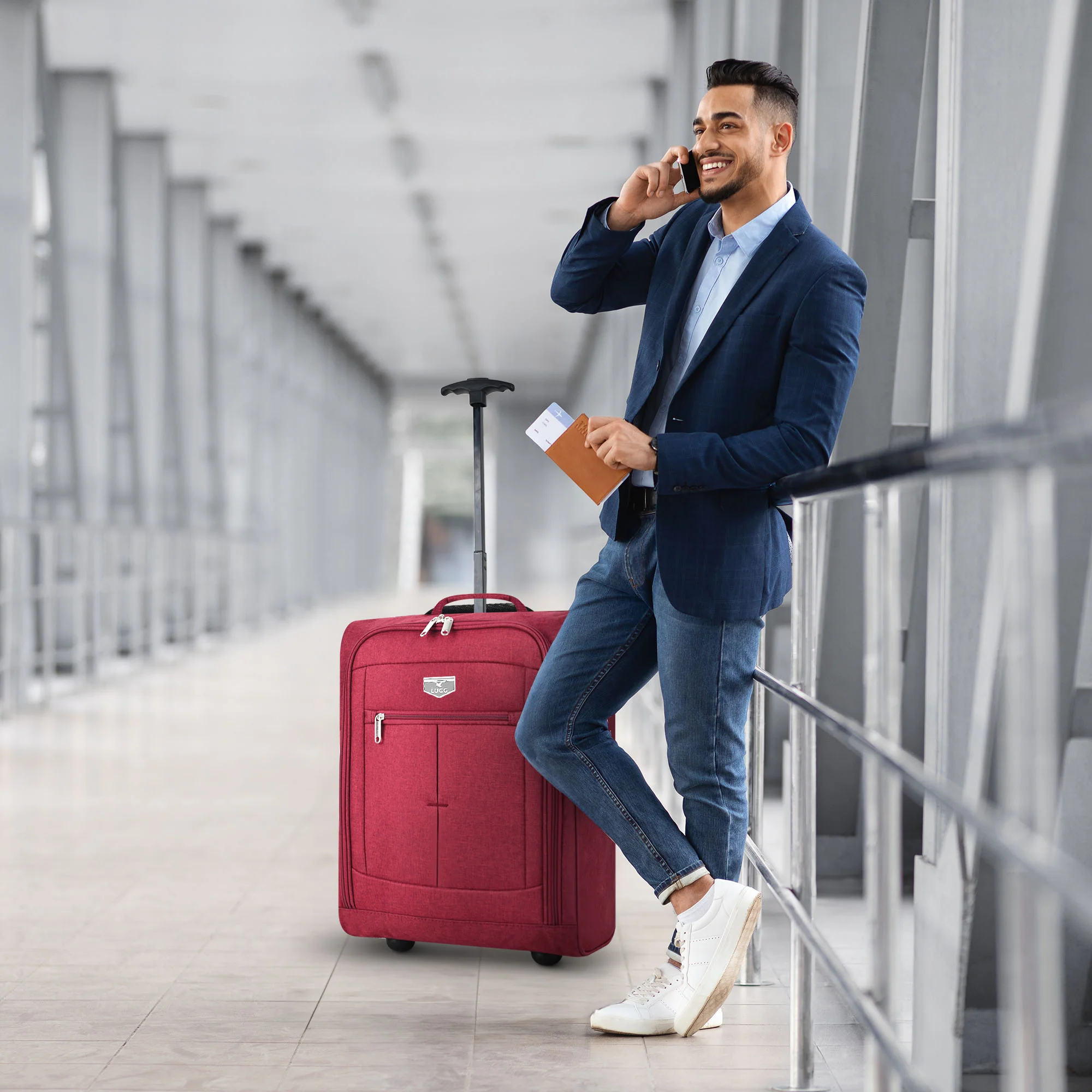 Soft Cabin Bag for EasyJet Overhead Locker - Red ( 56 x 45 x 25cm) - Image 7