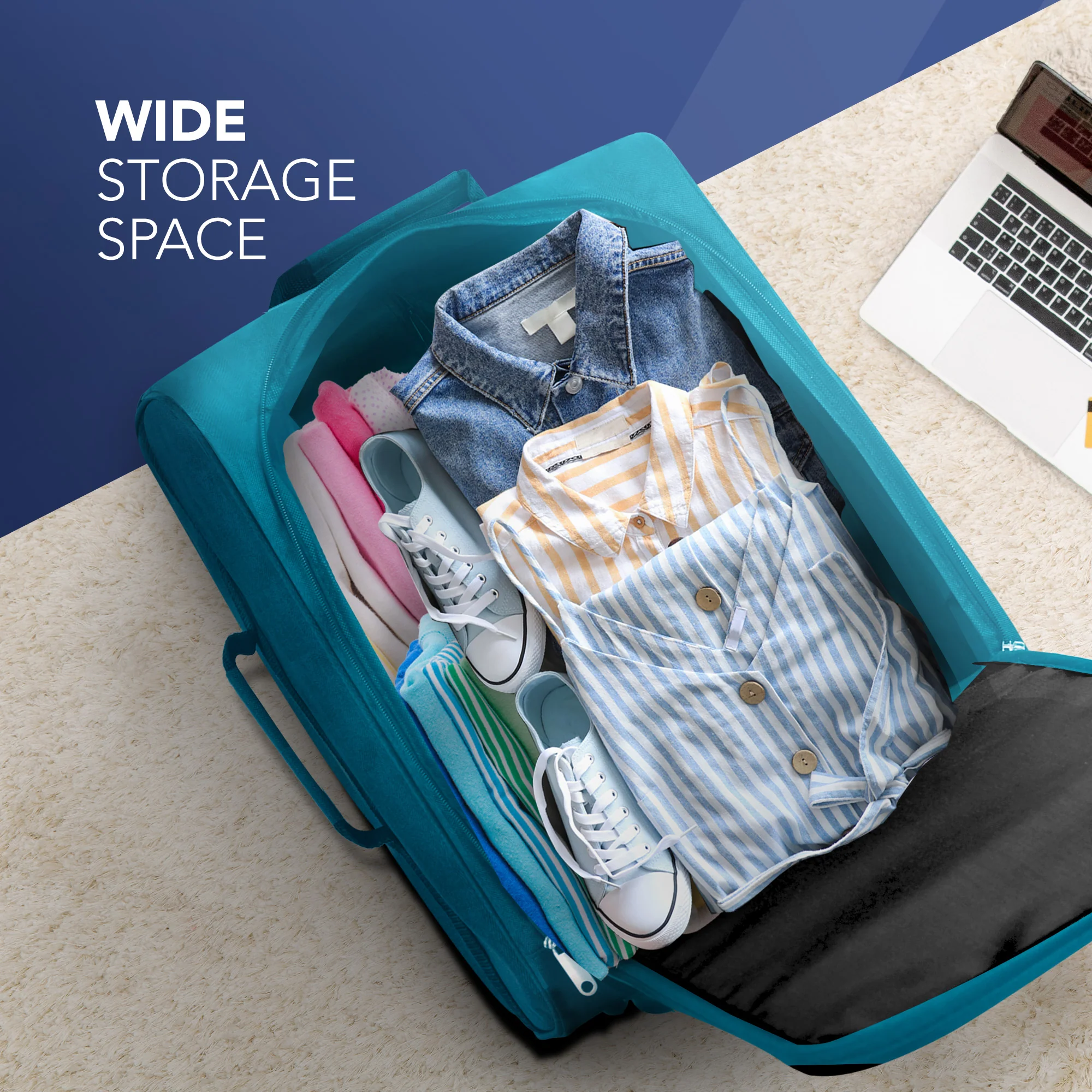 Soft Cabin Bag for EasyJet Overhead Locker - Teal ( 56 x 45 x 25cm) - Image 4