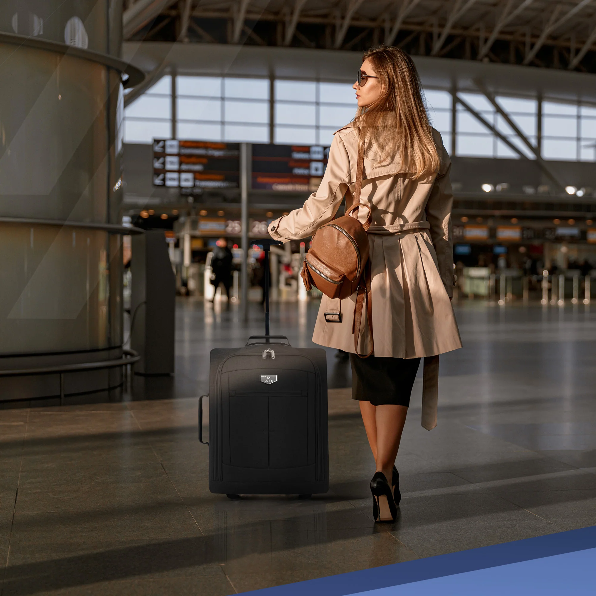 Soft Cabin Bag for Ryanair & EasyJet Priority Overhead Locker - Black - Image 6