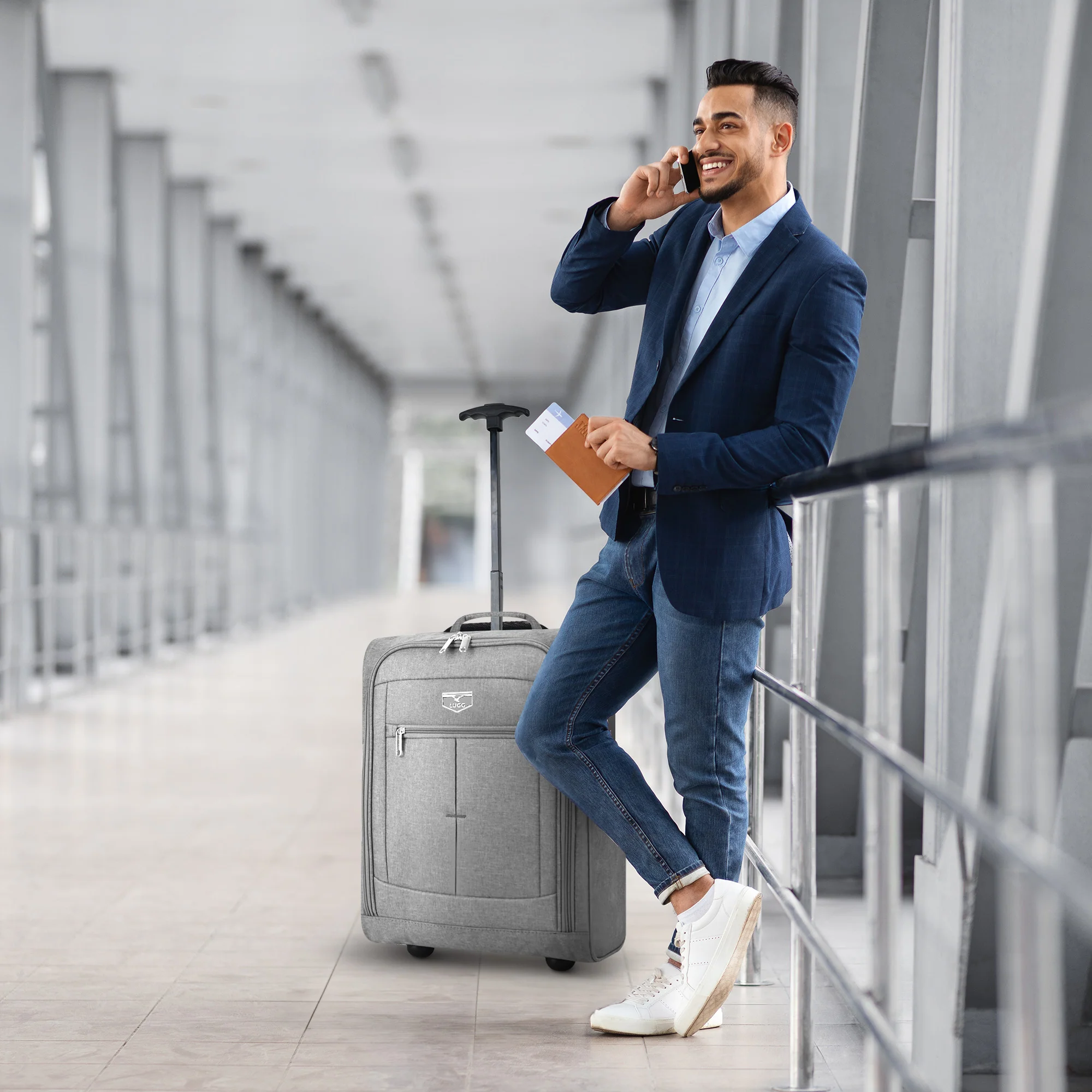 Soft Cabin Bag for Ryanair & EasyJet Priority Overhead Locker - Grey - Image 7
