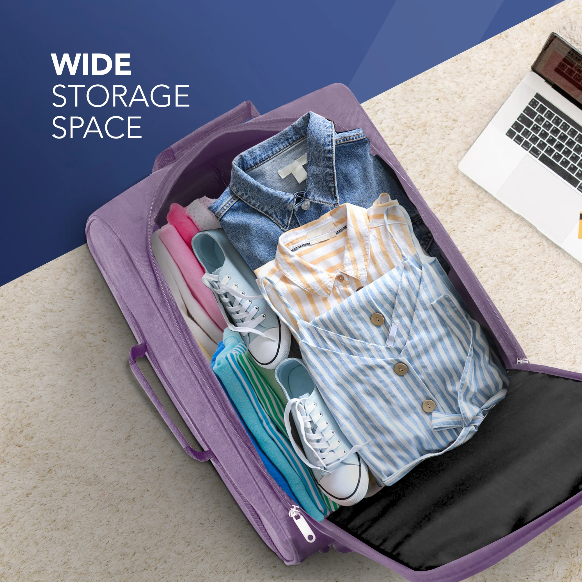 Soft Cabin Bag for Ryanair & EasyJet Priority Overhead Locker - Lilac - Image 4