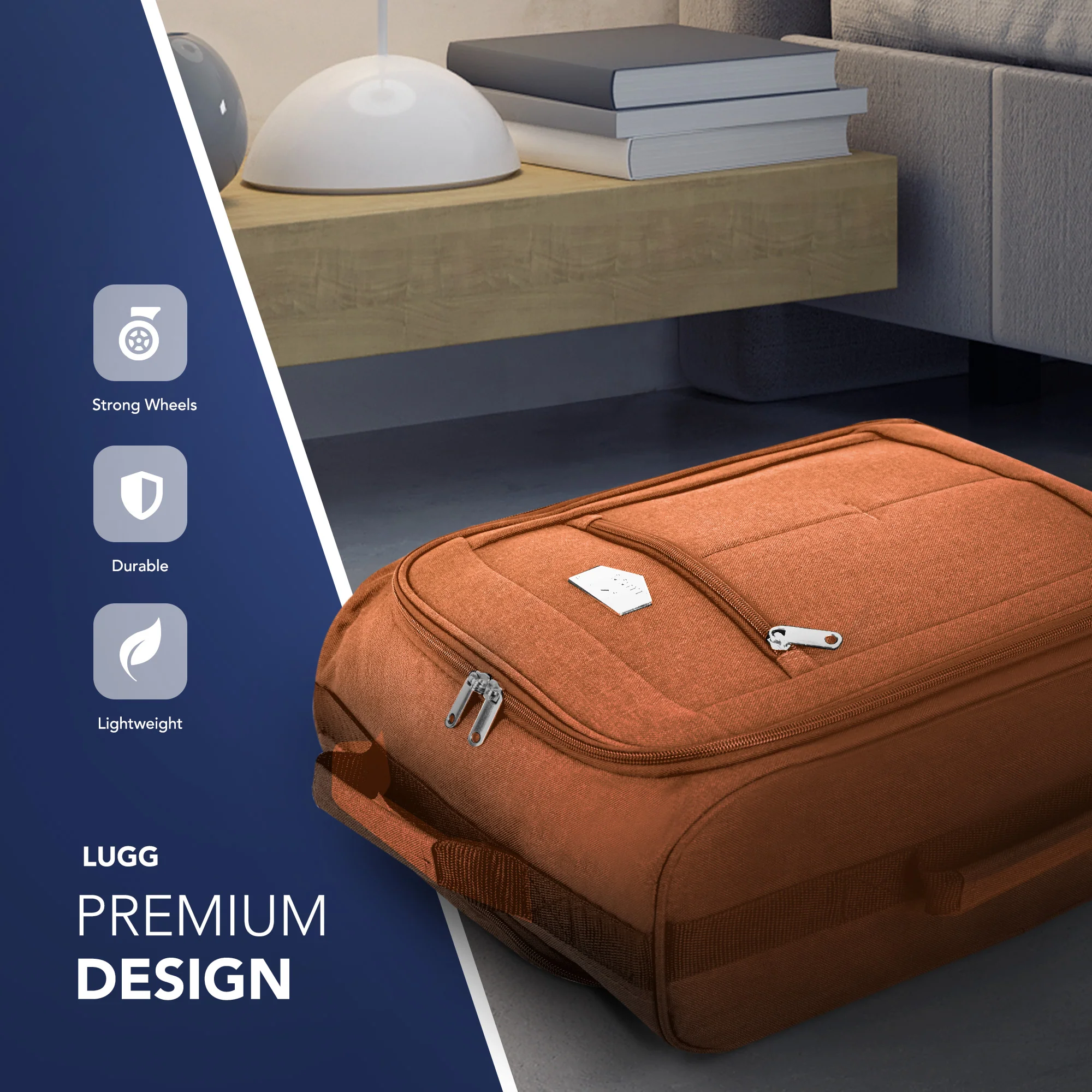 Soft Cabin Bag for Ryanair & EasyJet Priority Overhead Locker - Orange - Image 3