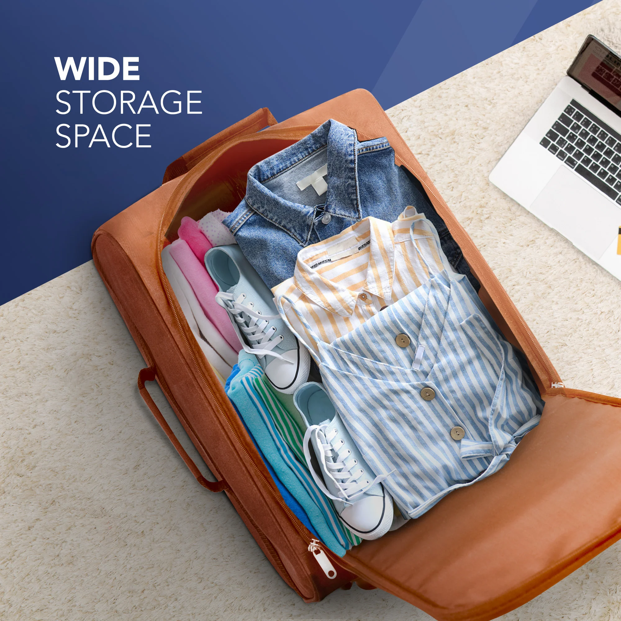 Soft Cabin Bag for Ryanair & EasyJet Priority Overhead Locker - Orange - Image 4