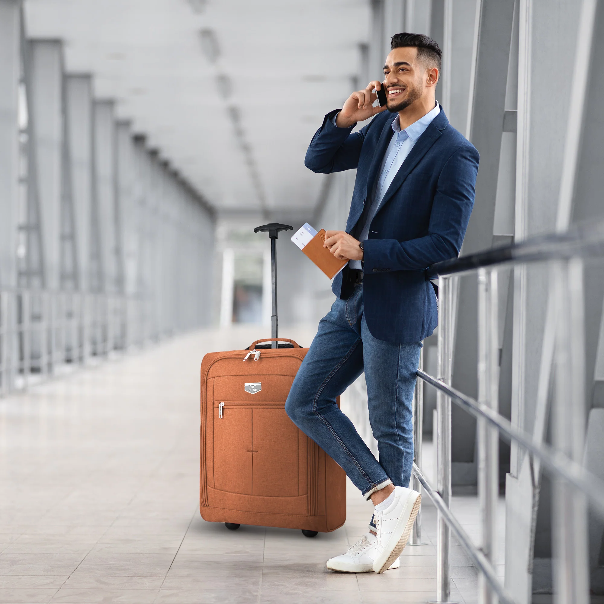 Soft Cabin Bag for Ryanair & EasyJet Priority Overhead Locker - Orange - Image 7