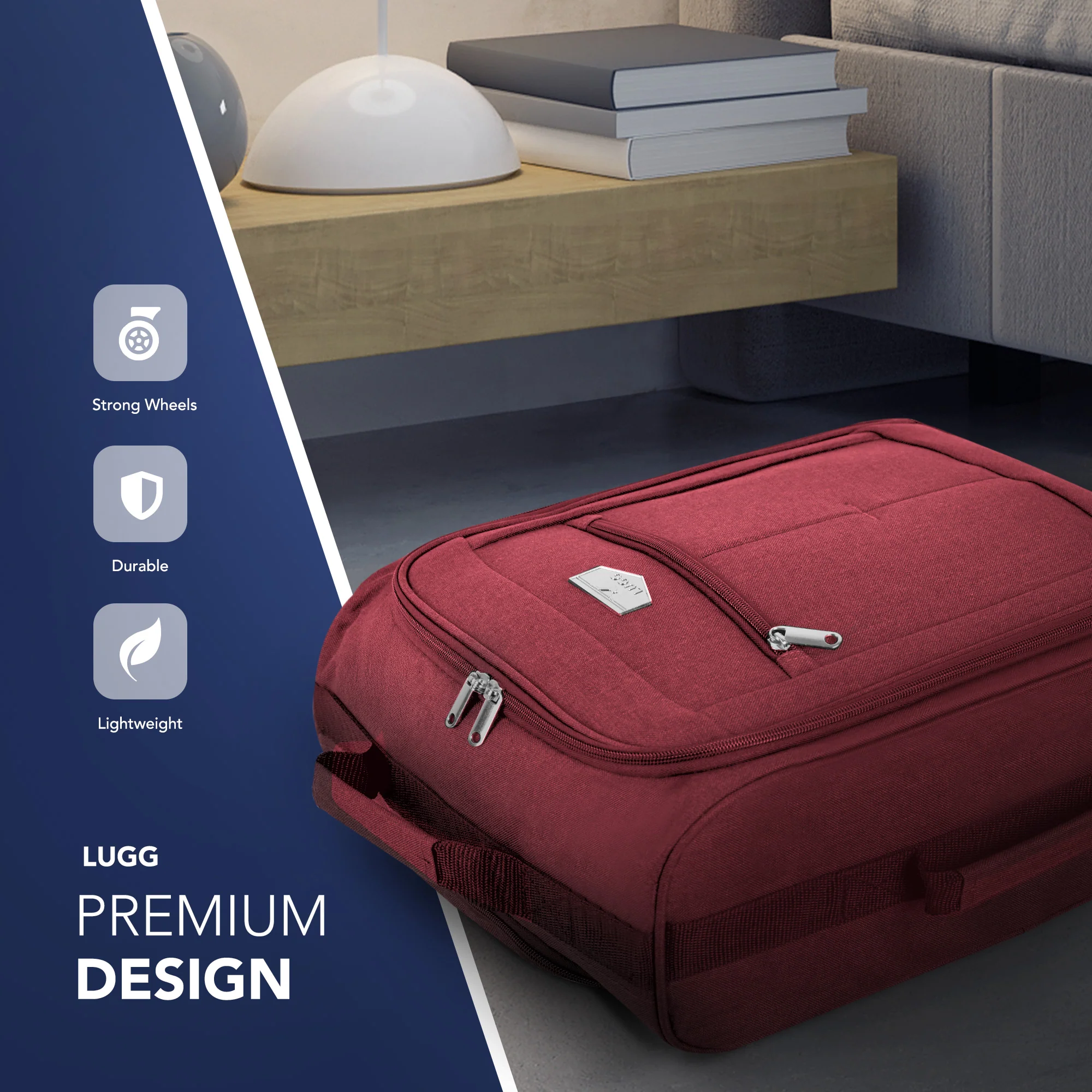 Soft Cabin Bag for Ryanair & EasyJet Priority Overhead Locker - Red - Image 3