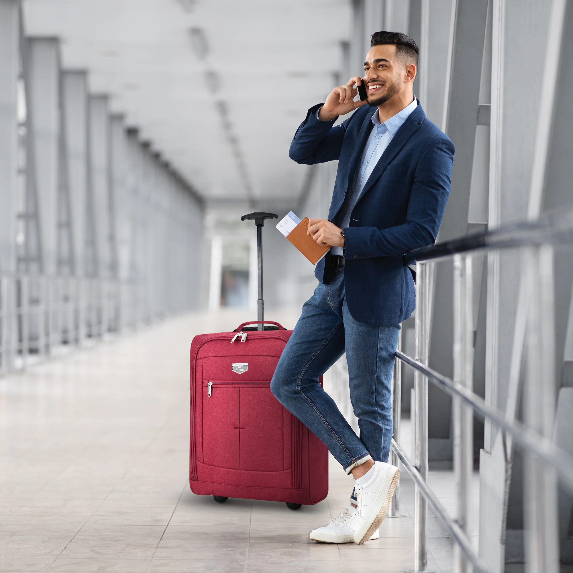 Soft Cabin Bag for Ryanair & EasyJet Priority Overhead Locker - Red - Image 7