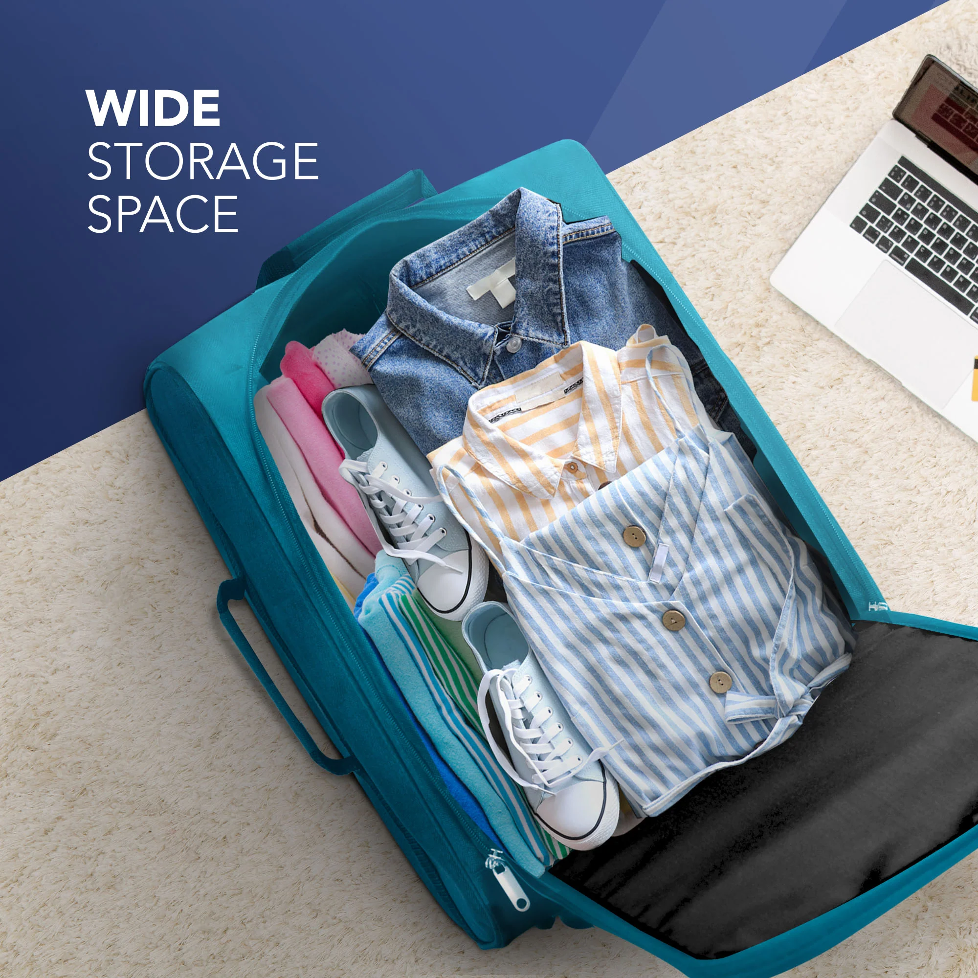 Soft Cabin Bag for Ryanair & EasyJet Priority Overhead Locker - Teal - Image 4